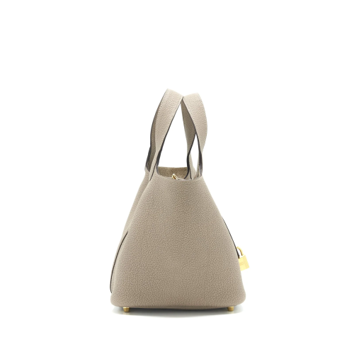 Hermes Picotin 18 Clemence Gris Asphalte Gold