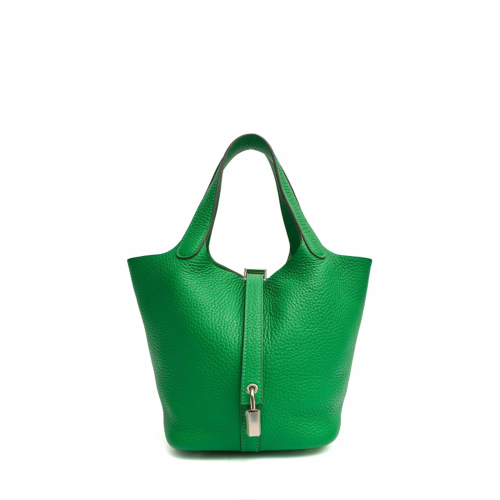 Hermes Picotin 18 Clemence Bambou Silver
