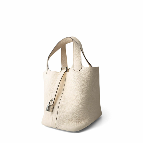 Hermes Picotin 18 Clemence Nata Silver