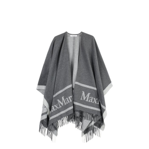 Max Mara Jacquard wool poncho