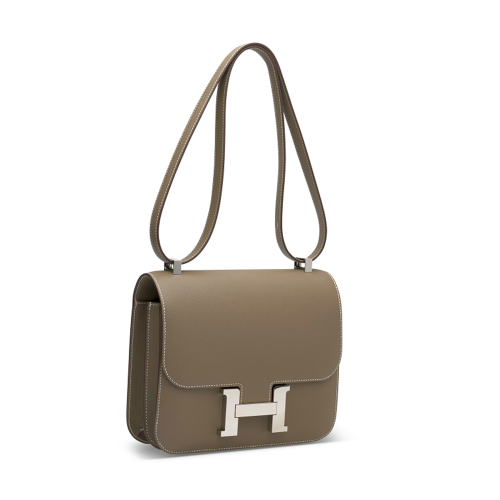 Hermes Constance 24 Epsom Etoupe Silver