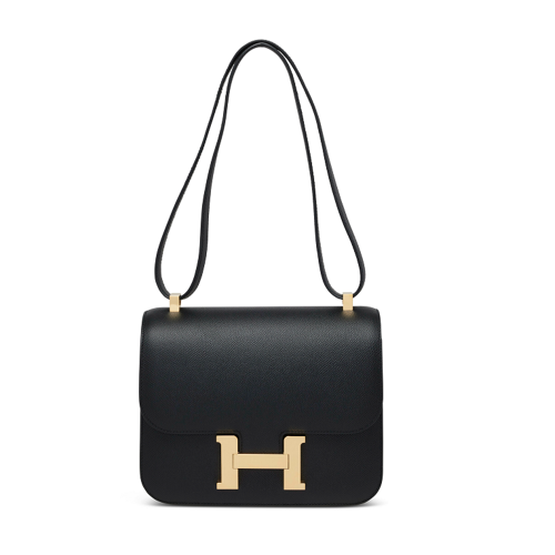 Hermes Constance 24 Epsom Noir Gold
