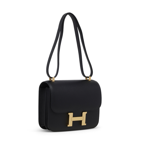 Hermes Constance 24 Epsom Noir Gold