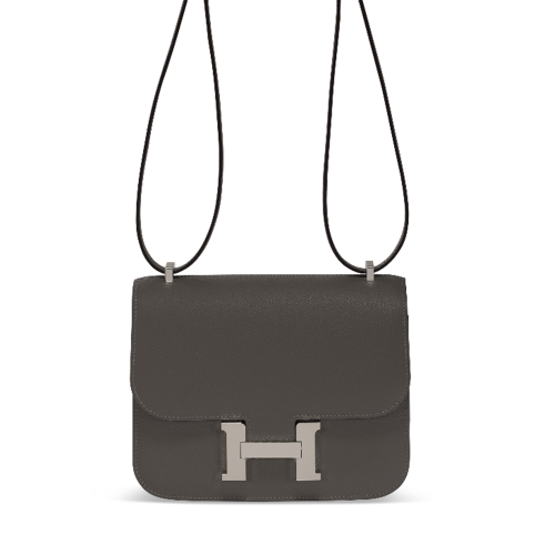 Hermes Constance 19 Epsom Gris Meyer Silver