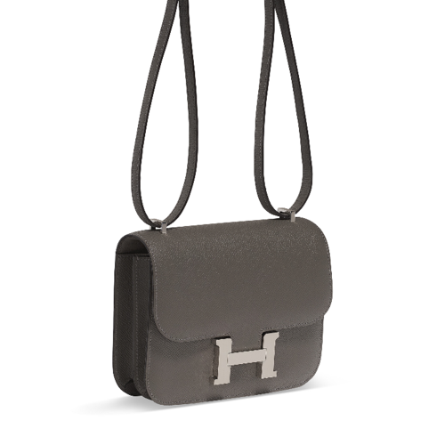 Hermes Constance 19 Epsom Gris Meyer Silver