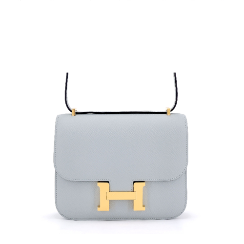 Hermes Constance 19 Epsom Bleu Glacier Gold