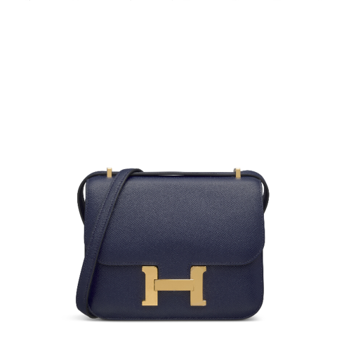 Hermes Constance 19 Epsom Bleu saphir Gold