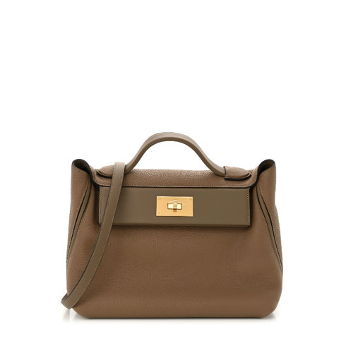 Hermes 2424 29 Evercolor Swift Beige de Weimer Etoupe Gold