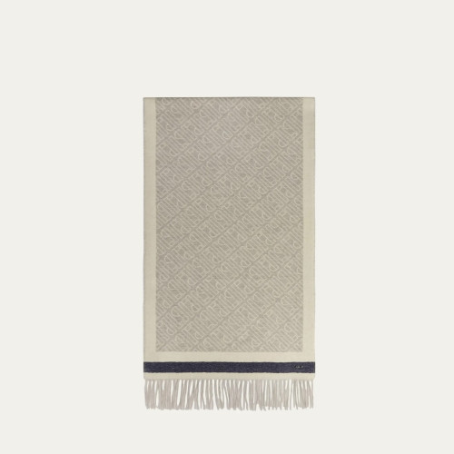 Loro Piana LP Logo Outline Cashmere Scarf