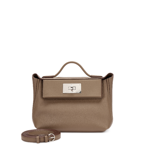 Hermes 2424 Mini Evercolor Swift Etoupe Silver