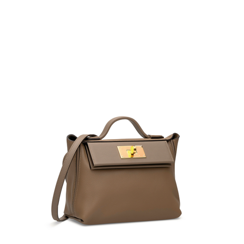 Hermes 2424 Mini Evercolor Swift Beige de Weimer Etoupe