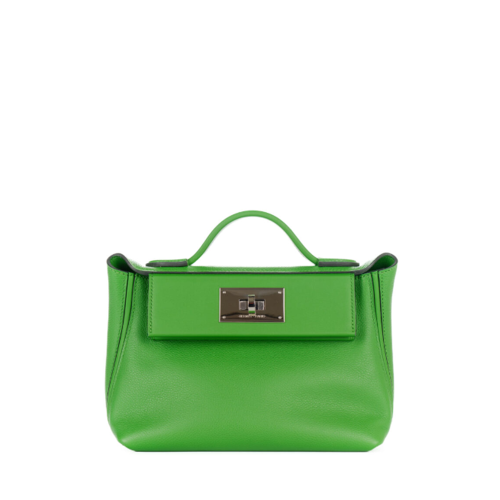Hermes 2424 Mini Evercolor Swift Vert Yucca Silver