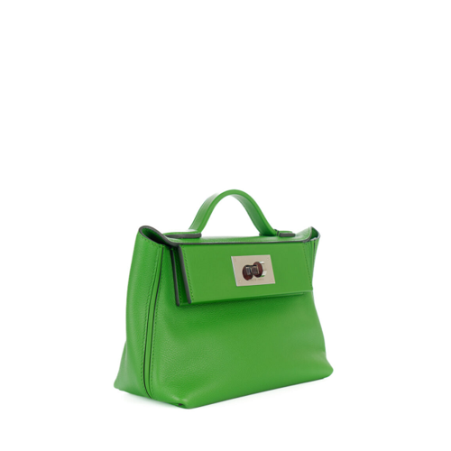 Hermes 2424 Mini Evercolor Swift Vert Yucca Silver