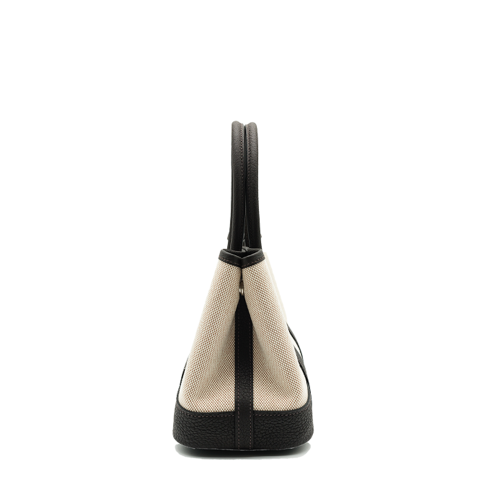 Hermes Mini Garden Party Toile Ebene Silver