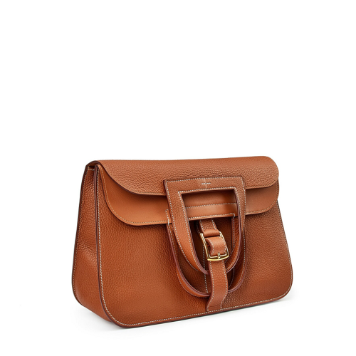 Hermes Halzan 31 Bag Clemence Gold Gold