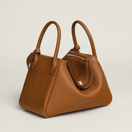 Hermes Lindy 30 bag Clemence Gold Gold
