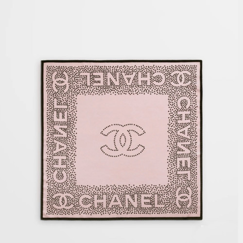 CHANEL Square Scarf Jacquard Silk Twill
