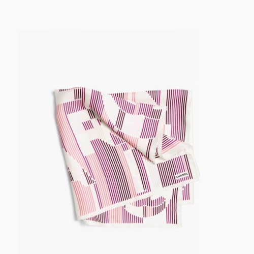 CHANEL Square Scarf Jacquard Silk Twill