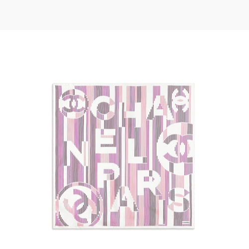 CHANEL Square Scarf Jacquard Silk Twill