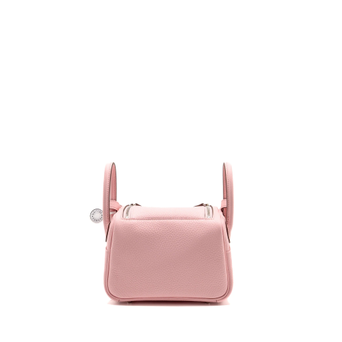 Hermes Lindy Mini Clemence Rose Sakura Silver