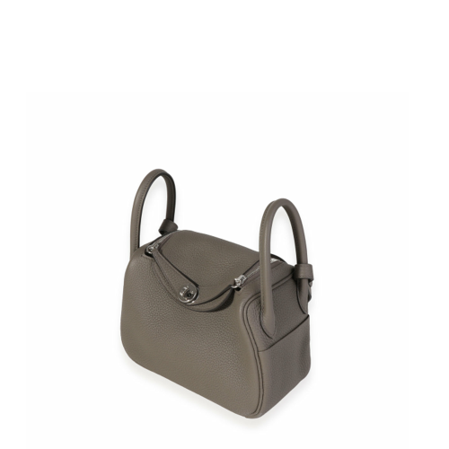 Hermes Lindy Mini Clemence Etain Silver
