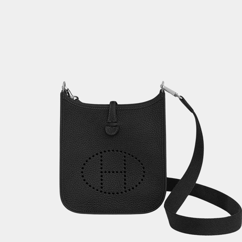 Hermes Evelyne 16 Clemence Noir Silver