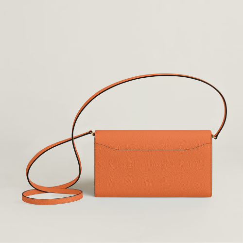 Hermes Constance Long to Go Wallet Epsom Orange Gold